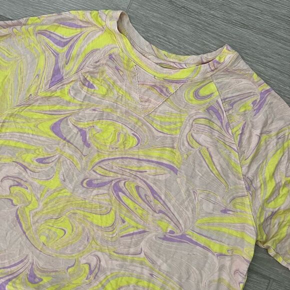 Fabletics Loveday Short-Sleeve Raglan Tee Womens Marble Size medium - Picture 4 of 5